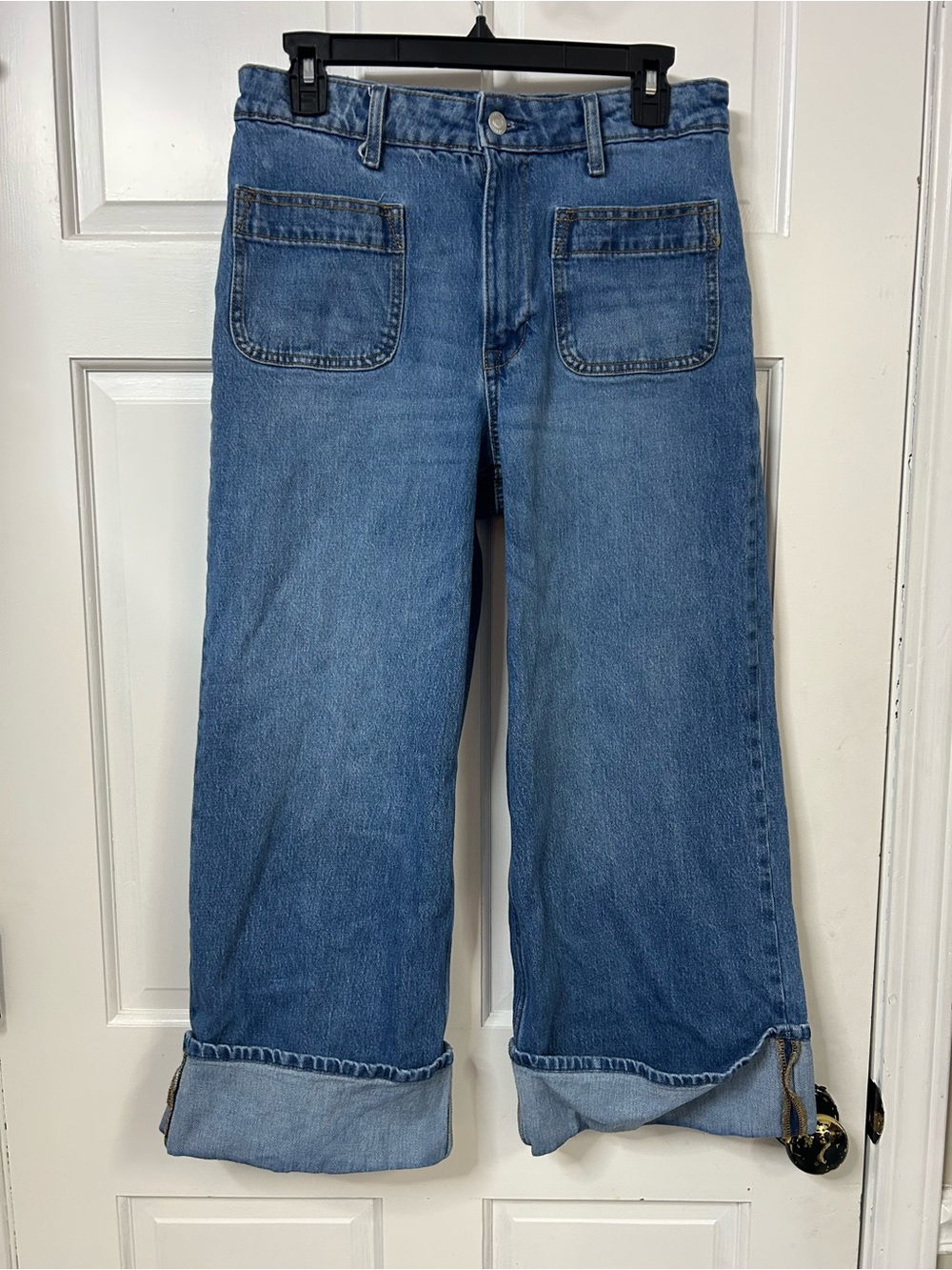 High-Rise Wide-Leg Women's Jeans in Medium Blue